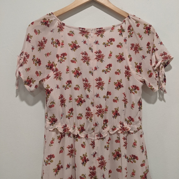 Madewell Tie-Sleeve Ruffle-Waist Midi Dress - Picture 8 of 14